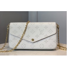 Louis Vuitton M61276 LV Pochette Felicie Bag in White Monogram canvas