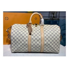 Louis Vuitton N48223 LV Keepall Bandouliere 45 Bag in Damier Azur Canvas