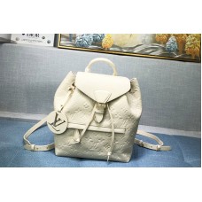 Louis Vuitton M45397 LV Montsouris Backpack IN Cream Monogram Empreinte embossed leather