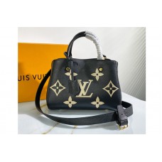 Louis Vuitton M45489 LV Exclusive Prelaunch &#8211; Montaigne BB Handbag in Black/Cream Monogram Empreinte Leather