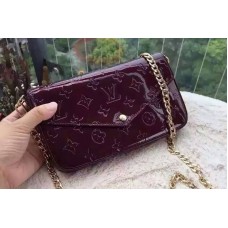 Louis Vuitton M61293  Monogram Vernis Pochette Felicie GM Bags Purple