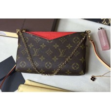 Louis Vuitton M41638 Pallas Clutch Monogram Canvas Bags Red