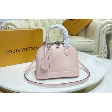 Louis Vuitton M41327 LV Alma BB handbag in Black Rose Ballerine Pink Leather