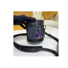 Louis Vuitton M45604 LV Expandable Polochon pouch in Monogram 3D Gray and Black/Rainbow