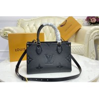 Louis Vuitton M45660 LV OnTheGo PM tote Bag in Black Monogram Empreinte leather