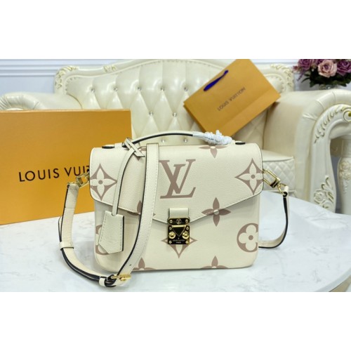 LOUIS VUITTON POCHETTE METIS BICOLOR MONOGRAM-EMPREINTE LEATHER! BNWT!  LIMITED!