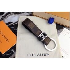 Louis Vuitton M62706 LV Dragonne Key Holder Damier Ebene Canvas Silver Hardware