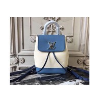 Louis Vuitton M55017 Lockme Backpack Mini Soft Calfskin Bleu Jean