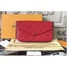 Louis Vuitton M64065 Monogram Empreinte Pochette Felicie Bags Red