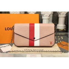 Louis Vuitton M62982 LV Pochette Felicie Epi Leather Bags Pink