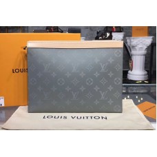 Louis Vuitton M61692 LV Monogram Titanium Canvas Pochette Voyage MM