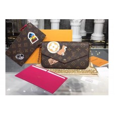 Louis Vuitton M61276 Monogram Canvas Felicie Chain Wallet