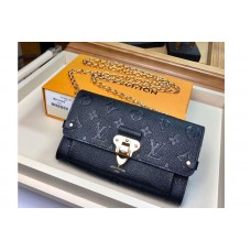 Louis Vuitton M63398 LV Chain Wallet Monogram Empreinte Leather Bags Black