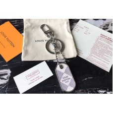 Louis Vuitton M63618 LV Tab Bag Charm and Key Holder Damier Azur Canvas