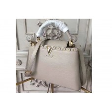 Louis Vuitton M48864 Capucines MM Taurillon Leather Bags Grey
