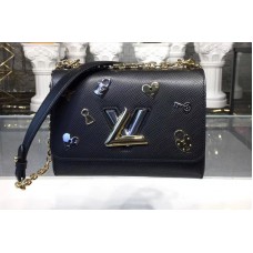 Louis Vuitton M52891 Twist MM MM Bags Epi Leather Black