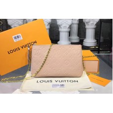 Louis Vuitton M63919 Pochette Double Zip Monogram Empreinte Leather Beige Doré