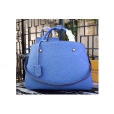 Louis Vuitton M41048 Monogram Empreinte Montaigne MM Bags Blue