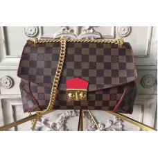 Louis Vuitton N41597 Damier Ebene Canvas Caissa Clutch Bags Cherry