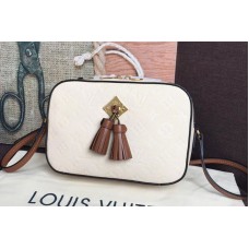 Louis Vuitton M44597 LV Saintonge Bags Monogram Empreinte Leather Crème Caramel