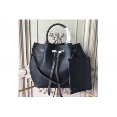 Louis Vuitton M54401 Girolata Mahina Leather Bags Black