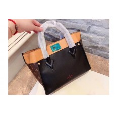 Louis Vuitton M53823 LV On My Side Twist calfskin and Monogram Canvas on Black Nappa Softy leather