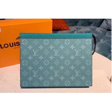 Louis Vuitton M61692 LV Pochette Voyage MM Bags Light Blue Monogram Canvas