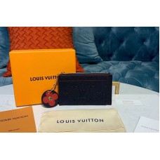 Louis Vuitton M68338 LV Zipped Card Holder Navy Blue Monogram Empreinte leather