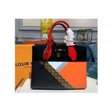 Louis Vuitton M53803 LV City Steamer MM Bags Black / Tan Leather