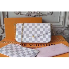 Louis Vuitton N63106 Pochette Felicie in Damier Azur canvas Bags