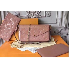 Louis Vuitton M61267 Pochette Felicie Monogram Vernis Bags Pink