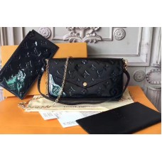 Louis Vuitton M61267  Pochette Felicie Monogram Vernis Black