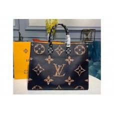 Louis Vuitton M44674 LV Onthego tote bags Black and Caramel Monogram Canvas