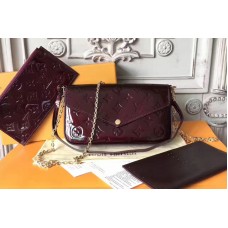 Louis Vuitton M61267 Pochette Felicie Monogram Vernis Bags Purple
