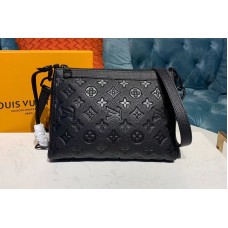 Louis Vuitton M54330 Triangle Shaped Shoulder Bags Black Monogram Empreinte Leather