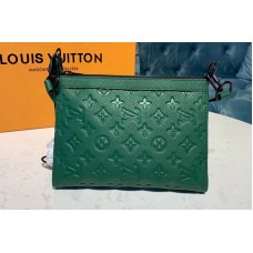 Louis Vuitton M54330 Triangle Shaped Shoulder Bags Green Monogram Empreinte Leather