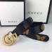 Gucci Black Leather Belt With Animal Studs
