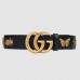 Gucci Black Leather Belt With Animal Studs