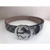 Gucci Beige/blue GG Supreme Belt With G Buckle