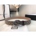 Gucci Beige/ebony GG Supreme Belt With G Buckle