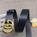 Gucci Black Leather Belt With Double G Buckle