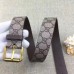 Gucci Bee Print GG Supreme Belt With Square Buckle
