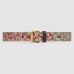 Gucci Kingsnake Print GG Supreme Belt With Square Buckle