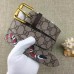 Gucci Kingsnake Print GG Supreme Belt With Square Buckle