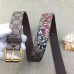 Gucci Kingsnake Print GG Supreme Belt With Square Buckle