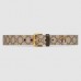 Gucci Tiger Print GG Supreme Belt With Square Buckle