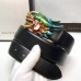 Gucci Camarel Leather Belt With Dragon Buckle