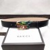 Gucci Camarel Leather Belt With Dragon Buckle