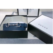 Women&#8217;s Gucci 230127 Leather belt 2cm in Blue Leather