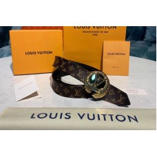 Louis Vuitton M0111U LV Circle 30mm reversible belt Monogram canvas strap
